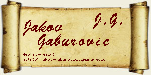 Jakov Gaburović vizit kartica